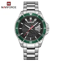 NAVIFORCE NF9191 Men Business Quartz Wristwatch Stainless Steel Sport Military Date Week Waterproof Male Clock